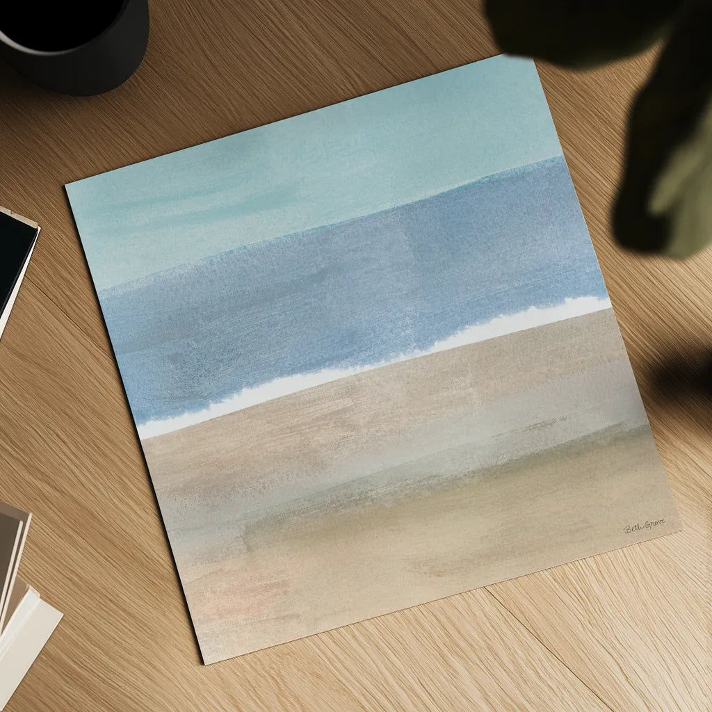Soft Shores X by Beth Grove. Shown as a detailed flat fine art print, highlighting archival giclee quality. Available as an archival giclee rolled canvas, fine art paper, or poster print. SKU 72861a.