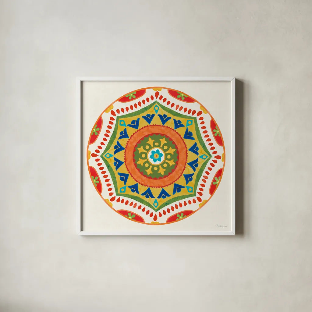 Spice Love III by Beth Grove. Shown in a crisp white glass frame for a clean and minimalist style. Available as an archival giclee rolled canvas, fine art paper, or poster print. SKU 88043a.