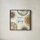 Spice Love VI by Beth Grove. Shown in a sleek black glass frame for a contemporary gallery look. Available as an archival giclee rolled canvas, fine art paper, or poster print. SKU 88046a.