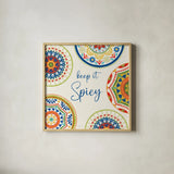 Spice Love VI by Beth Grove. Shown in a natural wood glass frame for a timeless modern aesthetic. Available as an archival giclee rolled canvas, fine art paper, or poster print. SKU 88046a.