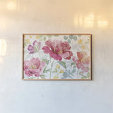 Springtime Bloom I by Beth Grove. shown as a paper print in a natural frame. Available as a archival giclee rolled canvas, fine art paper, or poster print. SKU 50042i.