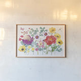 Springtime Bloom I by Beth Grove. shown as a paper print in a natural frame. Available as a archival giclee rolled canvas, fine art paper, or poster print. SKU 84663i.