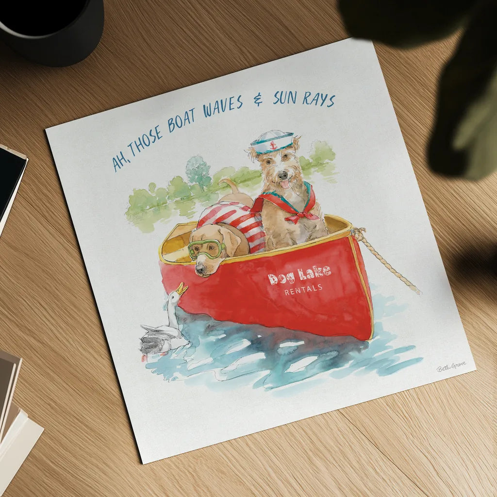 Summer Fun I by Beth Grove. Shown as a detailed flat fine art print, highlighting archival giclee quality. Available as an archival giclee rolled canvas, fine art paper, or poster print. SKU 73988a.