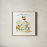 Summer Fun II by Beth Grove. Shown in a natural wood glass frame for a timeless modern aesthetic. Available as an archival giclee rolled canvas, fine art paper, or poster print. SKU 73989a.