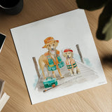 Summer Fun III No Words by Beth Grove. Shown as a detailed flat fine art print, highlighting archival giclee quality. Available as an archival giclee rolled canvas, fine art paper, or poster print. SKU 76004a.
