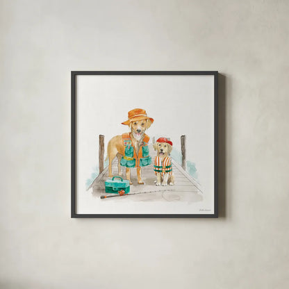 Summer Fun III No Words by Beth Grove. Shown in a sleek black glass frame for a contemporary gallery look. Available as an archival giclee rolled canvas, fine art paper, or poster print. SKU 76004a.