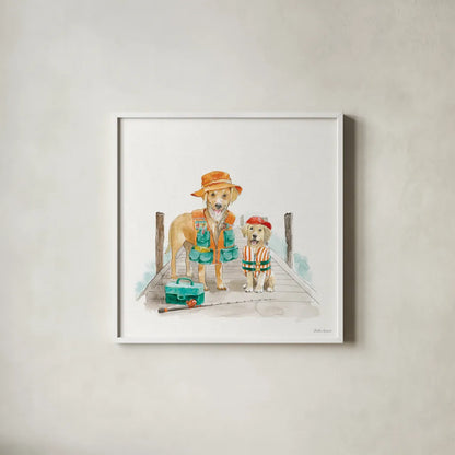 Summer Fun III No Words by Beth Grove. Shown in a crisp white glass frame for a clean and minimalist style. Available as an archival giclee rolled canvas, fine art paper, or poster print. SKU 76004a.
