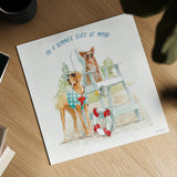 Summer Fun IV by Beth Grove. Shown as a detailed flat fine art print, highlighting archival giclee quality. Available as an archival giclee rolled canvas, fine art paper, or poster print. SKU 73991a.