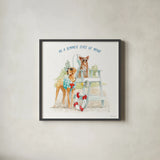 Summer Fun IV by Beth Grove. Shown in a sleek black glass frame for a contemporary gallery look. Available as an archival giclee rolled canvas, fine art paper, or poster print. SKU 73991a.