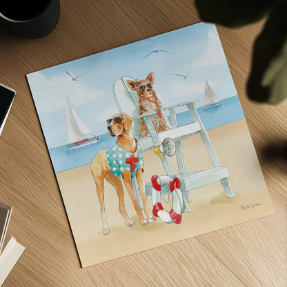 Summer Fun at the Beach IV by Beth Grove. Shown as a detailed flat fine art print, highlighting archival giclee quality. Available as an archival giclee rolled canvas, fine art paper, or poster print. SKU 78941a.