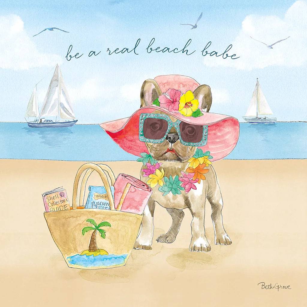 Summer Paws IV by Beth Grove. SKU 48186a. Archival Giclee Fine art print for wall decor.