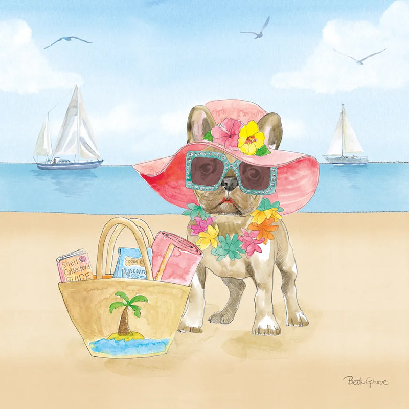Summer Paws IV No Words by Beth Grove. SKU 48913a. Archival Giclee Fine art print for wall decor.