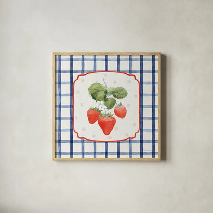 Summer Stems I by Beth Grove. Shown in a natural wood glass frame for a timeless modern aesthetic. Available as an archival giclee rolled canvas, fine art paper, or poster print. SKU 101555a.