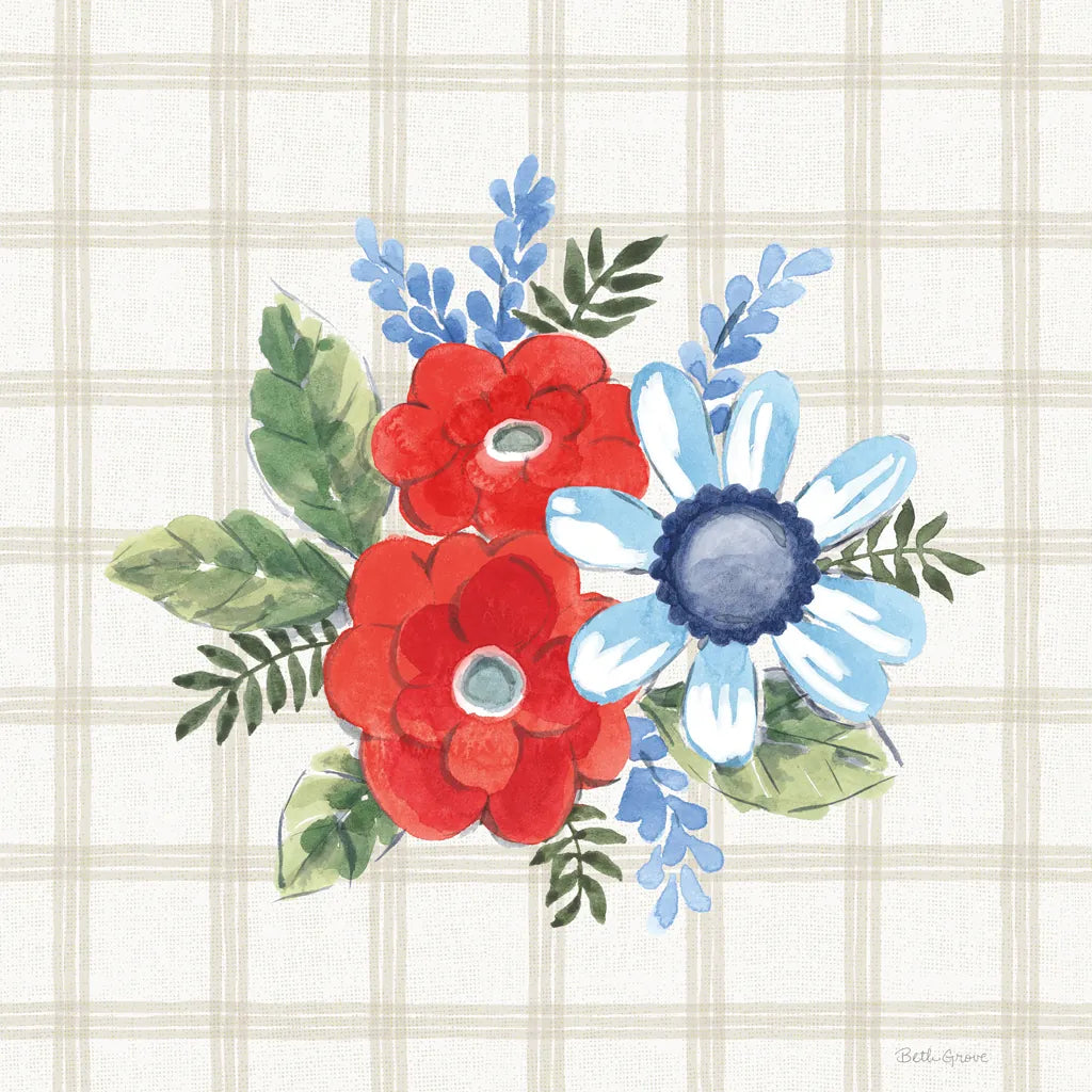 Summer Stems IV by Beth Grove. SKU 101558a. Archival Giclee Fine art print for wall decor.