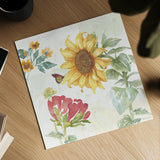 Sunflower Splendor VIII by Beth Grove. Shown as a detailed flat fine art print, highlighting archival giclee quality. Available as an archival giclee rolled canvas, fine art paper, or poster print. SKU 65346a.