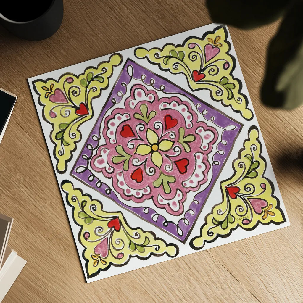 Sunny Bouquets VI by Beth Grove. Shown as a detailed flat fine art print, highlighting archival giclee quality. Available as an archival giclee rolled canvas, fine art paper, or poster print. SKU 34938a.