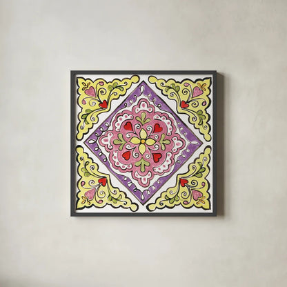 Sunny Bouquets VI by Beth Grove. Shown in a sleek black glass frame for a contemporary gallery look. Available as an archival giclee rolled canvas, fine art paper, or poster print. SKU 34938a.