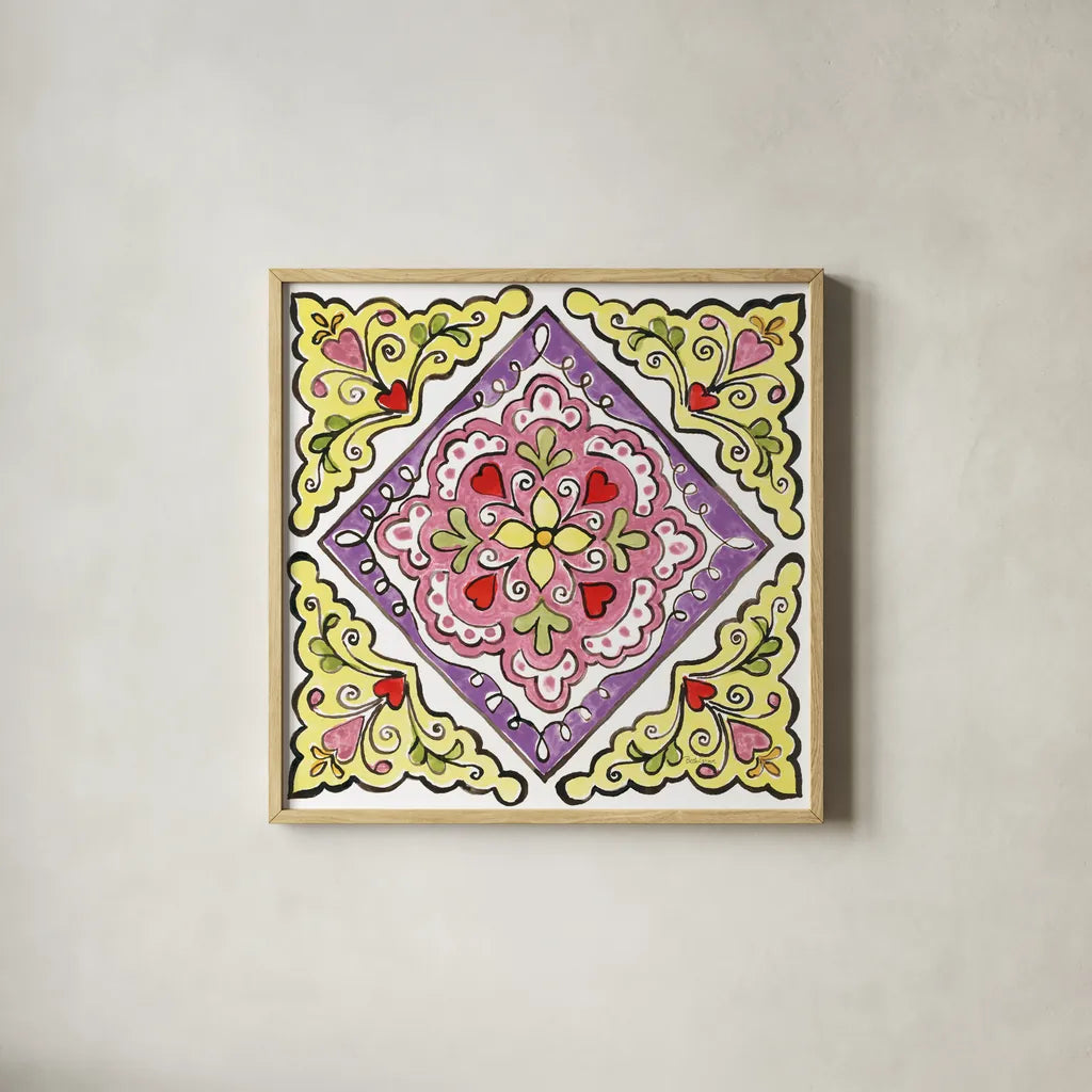 Sunny Bouquets VI by Beth Grove. Shown in a natural wood glass frame for a timeless modern aesthetic. Available as an archival giclee rolled canvas, fine art paper, or poster print. SKU 34938a.