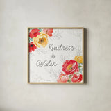 Sunny Bouquets VI by Beth Grove. Shown in a natural wood glass frame for a timeless modern aesthetic. Available as an archival giclee rolled canvas, fine art paper, or poster print. SKU 92408a.