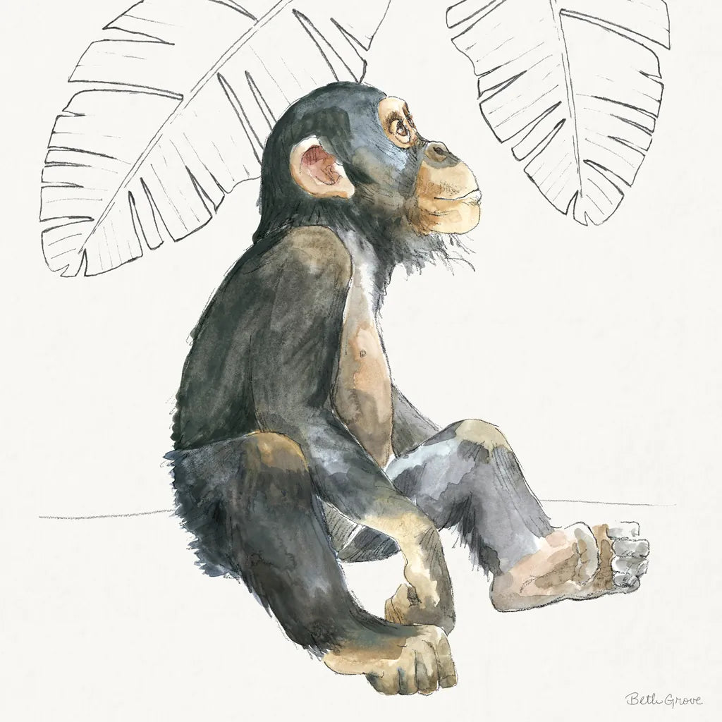 Sweet Animals II by Beth Grove. SKU 94611a. Archival Giclee Fine art print for wall decor.