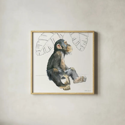 Sweet Animals II by Beth Grove. Shown in a natural wood glass frame for a timeless modern aesthetic. Available as an archival giclee rolled canvas, fine art paper, or poster print. SKU 94611a.
