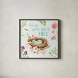 Sweet Bunnies VI by Beth Grove. Shown in a sleek black glass frame for a contemporary gallery look. Available as an archival giclee rolled canvas, fine art paper, or poster print. SKU 59910a.