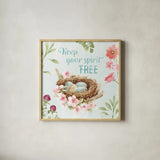 Sweet Bunnies VI by Beth Grove. Shown in a natural wood glass frame for a timeless modern aesthetic. Available as an archival giclee rolled canvas, fine art paper, or poster print. SKU 59910a.