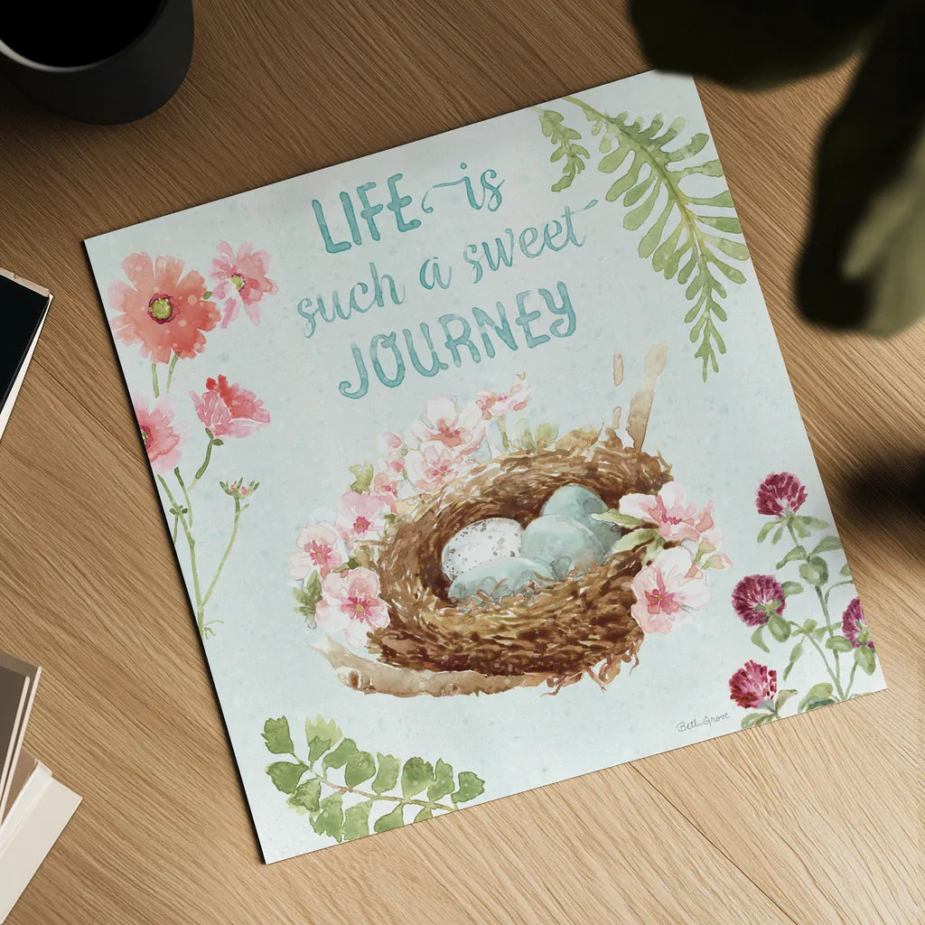 Sweet Bunnies VII by Beth Grove. Shown as a detailed flat fine art print, highlighting archival giclee quality. Available as an archival giclee rolled canvas, fine art paper, or poster print. SKU 59911a.