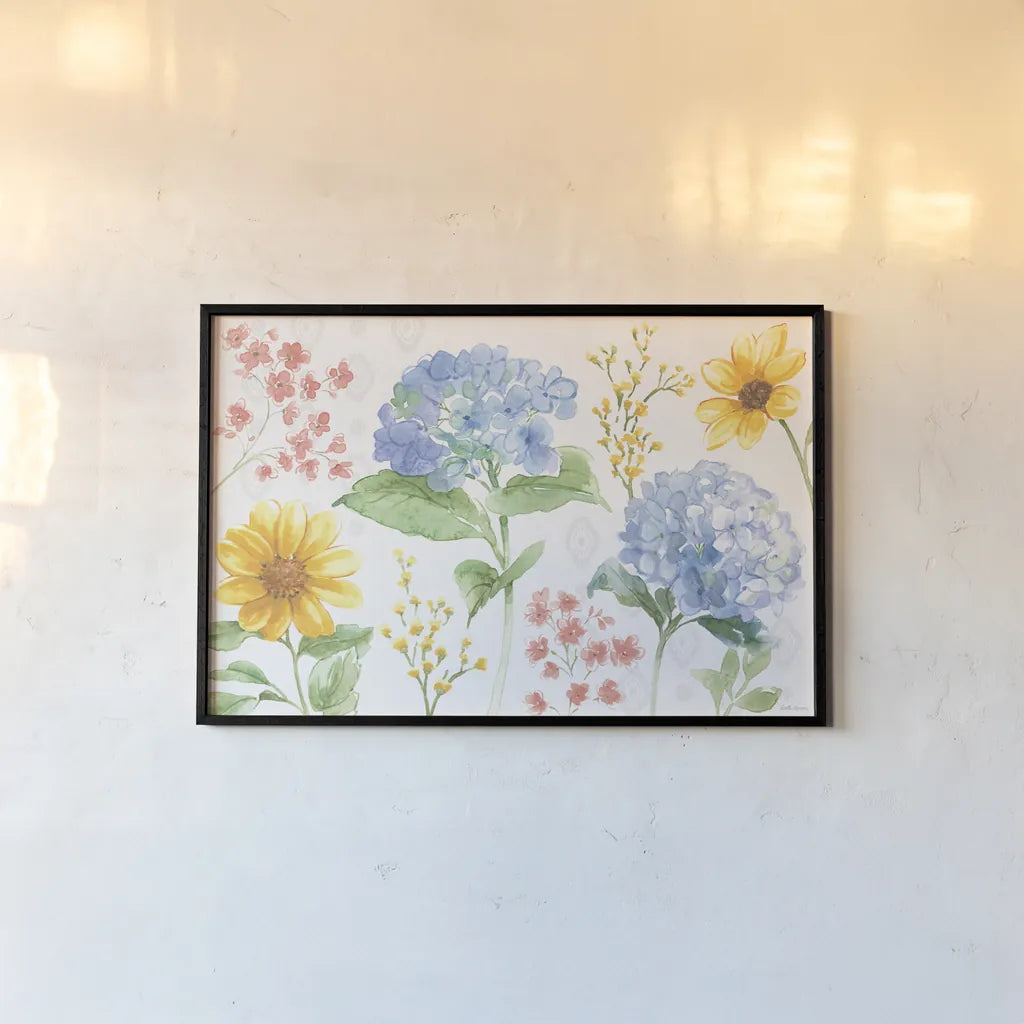 Sweet Garden I by Beth Grove. shown as a paper print in a black flame. Available as a archival giclee rolled canvas, fine art paper, or poster print. SKU 95989i.