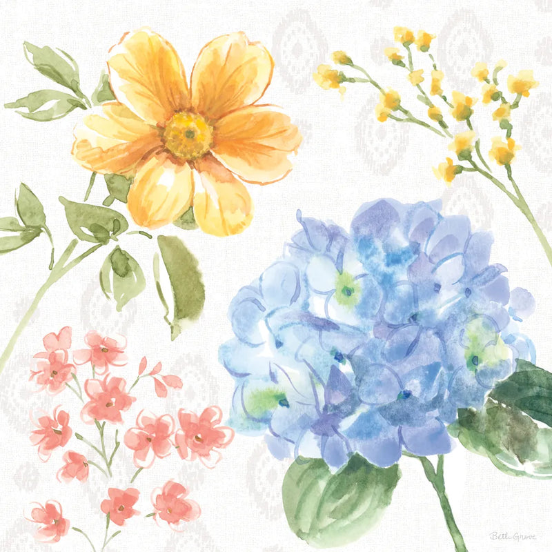 Sweet Garden II by Beth Grove. SKU 95990a. Archival Giclee Fine art print for wall decor.