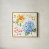Sweet Garden II by Beth Grove. Shown in a natural wood glass frame for a timeless modern aesthetic. Available as an archival giclee rolled canvas, fine art paper, or poster print. SKU 95990a.