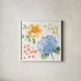 Sweet Garden II by Beth Grove. Shown in a crisp white glass frame for a clean and minimalist style. Available as an archival giclee rolled canvas, fine art paper, or poster print. SKU 95990a.