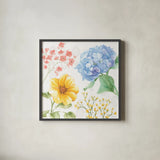 Sweet Garden III by Beth Grove. Shown in a sleek black glass frame for a contemporary gallery look. Available as an archival giclee rolled canvas, fine art paper, or poster print. SKU 95991a.