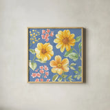 Sweet Garden V by Beth Grove. Shown in a natural wood glass frame for a timeless modern aesthetic. Available as an archival giclee rolled canvas, fine art paper, or poster print. SKU 95993a.