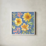 Sweet Garden V by Beth Grove. Shown in a crisp white glass frame for a clean and minimalist style. Available as an archival giclee rolled canvas, fine art paper, or poster print. SKU 95993a.