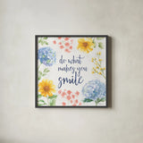 Sweet Garden VII by Beth Grove. Shown in a sleek black glass frame for a contemporary gallery look. Available as an archival giclee rolled canvas, fine art paper, or poster print. SKU 95995a.