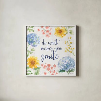 Sweet Garden VII by Beth Grove. Shown in a crisp white glass frame for a clean and minimalist style. Available as an archival giclee rolled canvas, fine art paper, or poster print. SKU 95995a.