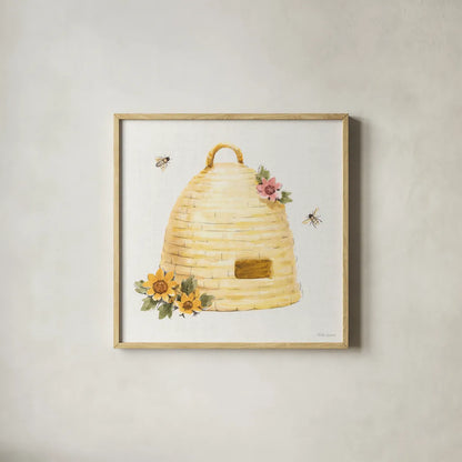 Sweet Honey I by Beth Grove. Shown in a natural wood glass frame for a timeless modern aesthetic. Available as an archival giclee rolled canvas, fine art paper, or poster print. SKU 99480a.