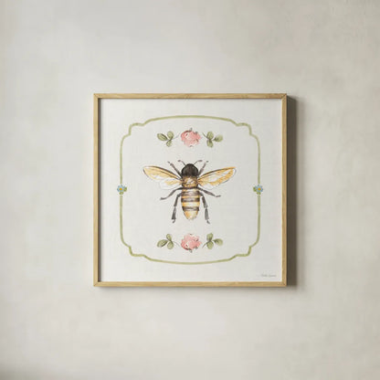 Sweet Honey IV by Beth Grove. Shown in a natural wood glass frame for a timeless modern aesthetic. Available as an archival giclee rolled canvas, fine art paper, or poster print. SKU 99483a.