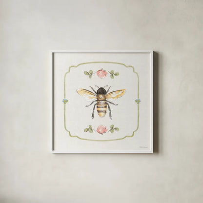 Sweet Honey IV by Beth Grove. Shown in a crisp white glass frame for a clean and minimalist style. Available as an archival giclee rolled canvas, fine art paper, or poster print. SKU 99483a.