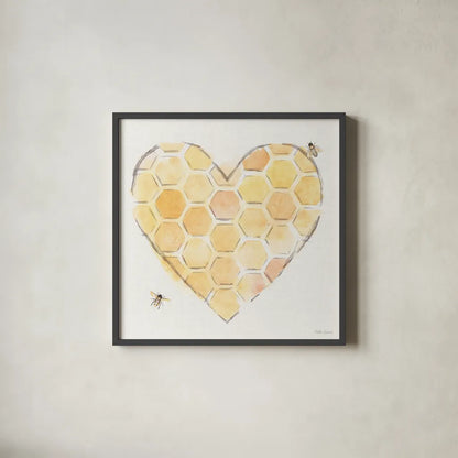 Sweet Honey VIII by Beth Grove. Shown in a sleek black glass frame for a contemporary gallery look. Available as an archival giclee rolled canvas, fine art paper, or poster print. SKU 99487a.
