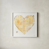 Sweet Honey VIII by Beth Grove. Shown in a crisp white glass frame for a clean and minimalist style. Available as an archival giclee rolled canvas, fine art paper, or poster print. SKU 99487a.
