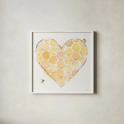 Sweet Honey VIII by Beth Grove. Shown in a crisp white glass frame for a clean and minimalist style. Available as an archival giclee rolled canvas, fine art paper, or poster print. SKU 99487a.