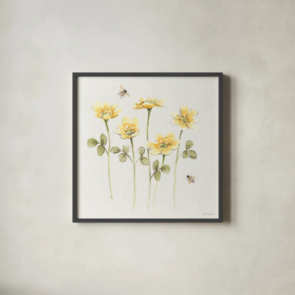 Sweet Honey X by Beth Grove. Shown in a sleek black glass frame for a contemporary gallery look. Available as an archival giclee rolled canvas, fine art paper, or poster print. SKU 99489a.