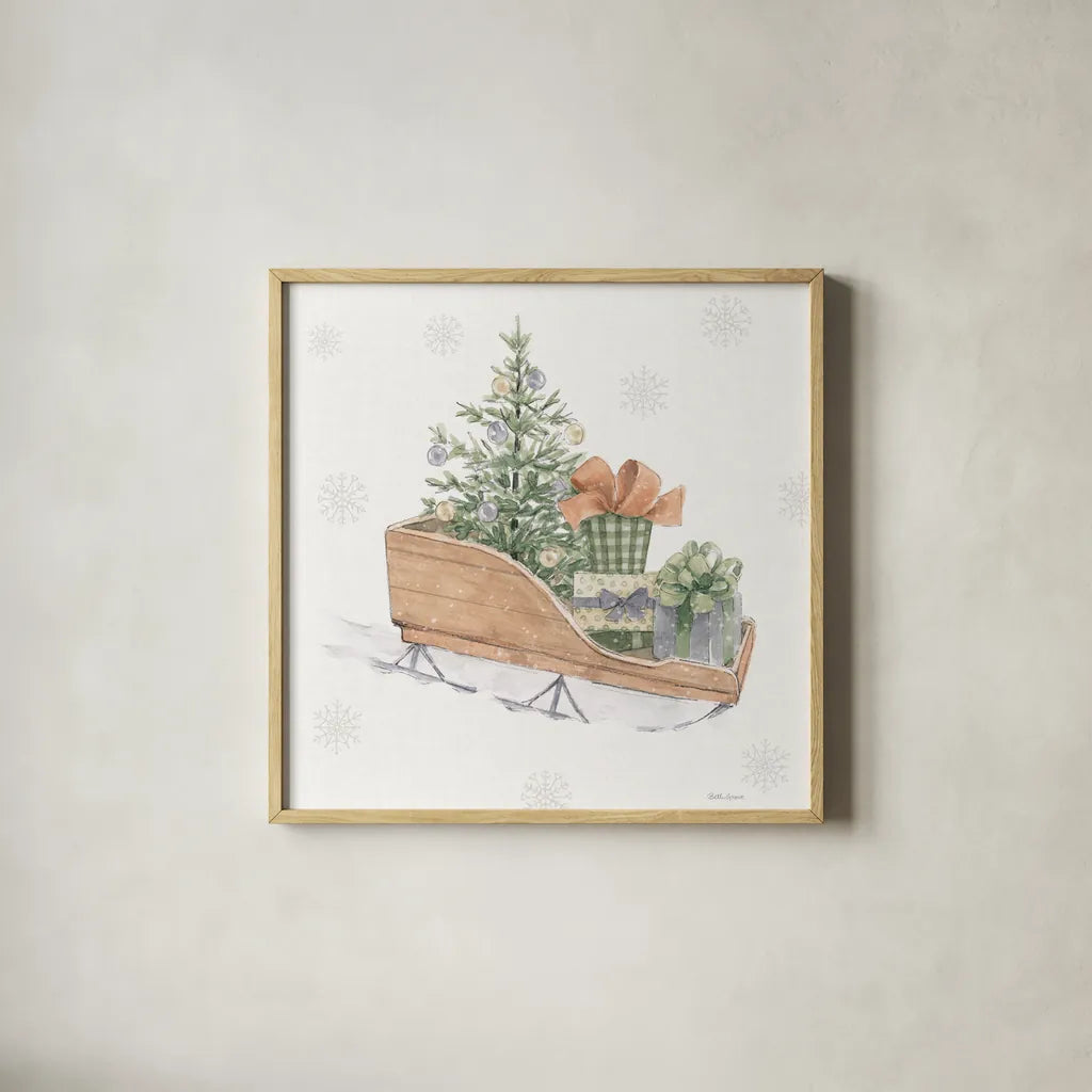 Sweet Season IV by Beth Grove. Shown in a natural wood glass frame for a timeless modern aesthetic. Available as an archival giclee rolled canvas, fine art paper, or poster print. SKU 94679a.