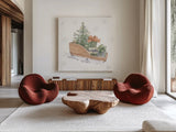 Sweet Season IV by Beth Grove. Shown as extra-large giant wall art in a modern living room. Available as an archival giclee rolled canvas, fine art paper, or poster print. SKU 94679a.