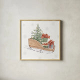 Sweet Season Red IV by Beth Grove. Shown in a natural wood glass frame for a timeless modern aesthetic. Available as an archival giclee rolled canvas, fine art paper, or poster print. SKU 94686a.