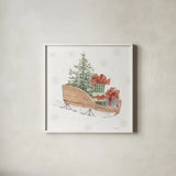 Sweet Season Red IV by Beth Grove. Shown in a crisp white glass frame for a clean and minimalist style. Available as an archival giclee rolled canvas, fine art paper, or poster print. SKU 94686a.