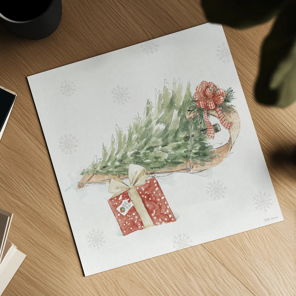 Sweet Season Red V by Beth Grove. Shown as a detailed flat fine art print, highlighting archival giclee quality. Available as an archival giclee rolled canvas, fine art paper, or poster print. SKU 94687a.