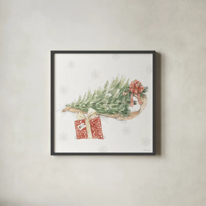 Sweet Season Red V by Beth Grove. Shown in a sleek black glass frame for a contemporary gallery look. Available as an archival giclee rolled canvas, fine art paper, or poster print. SKU 94687a.